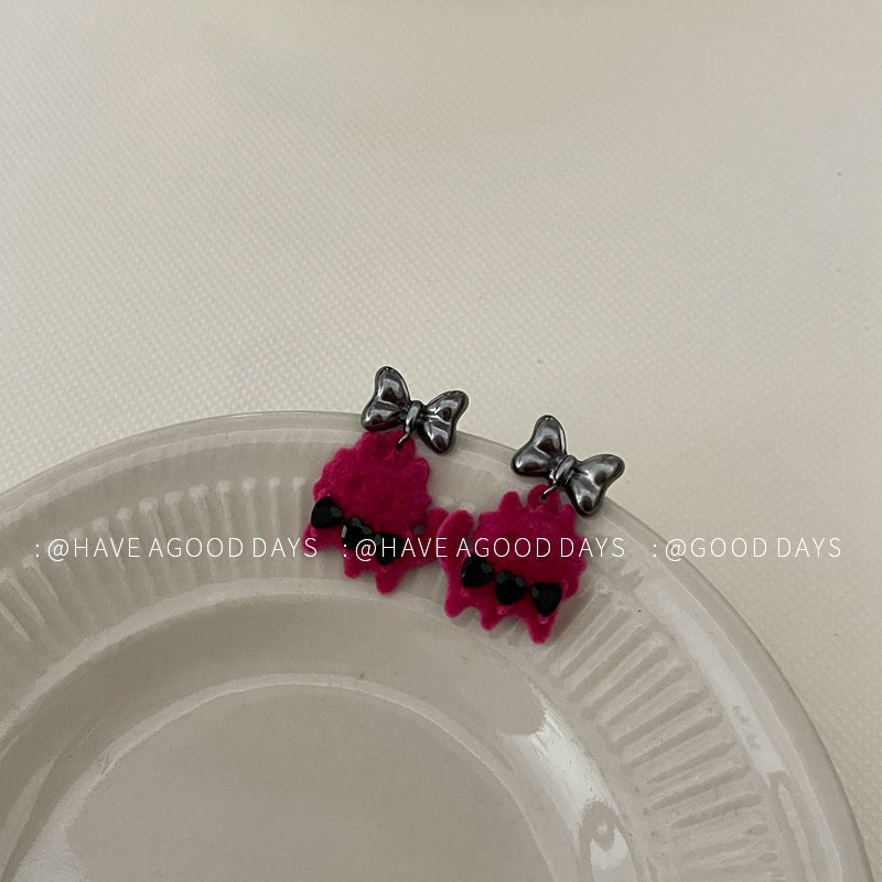 Alloy Bow Cat Earrings (Minimo de Compra 2) MIC-JiaJing008