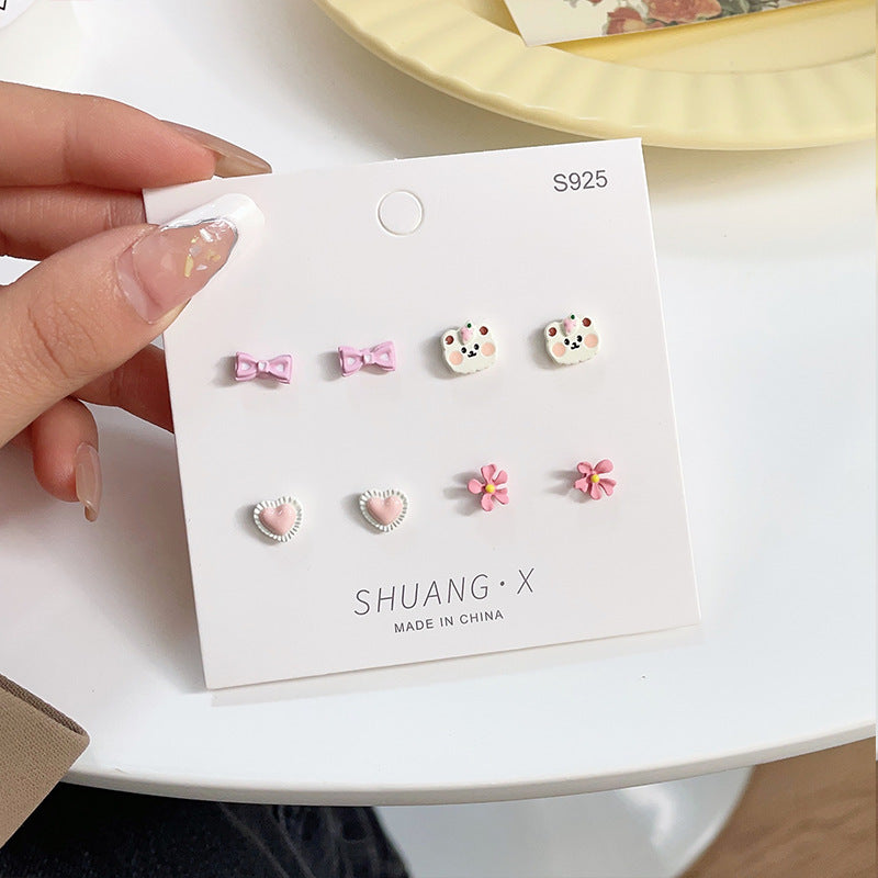 Acrylic Flower Butterfly Knot Earrings (Minimo de Compra 2) MIC-ShuangX029