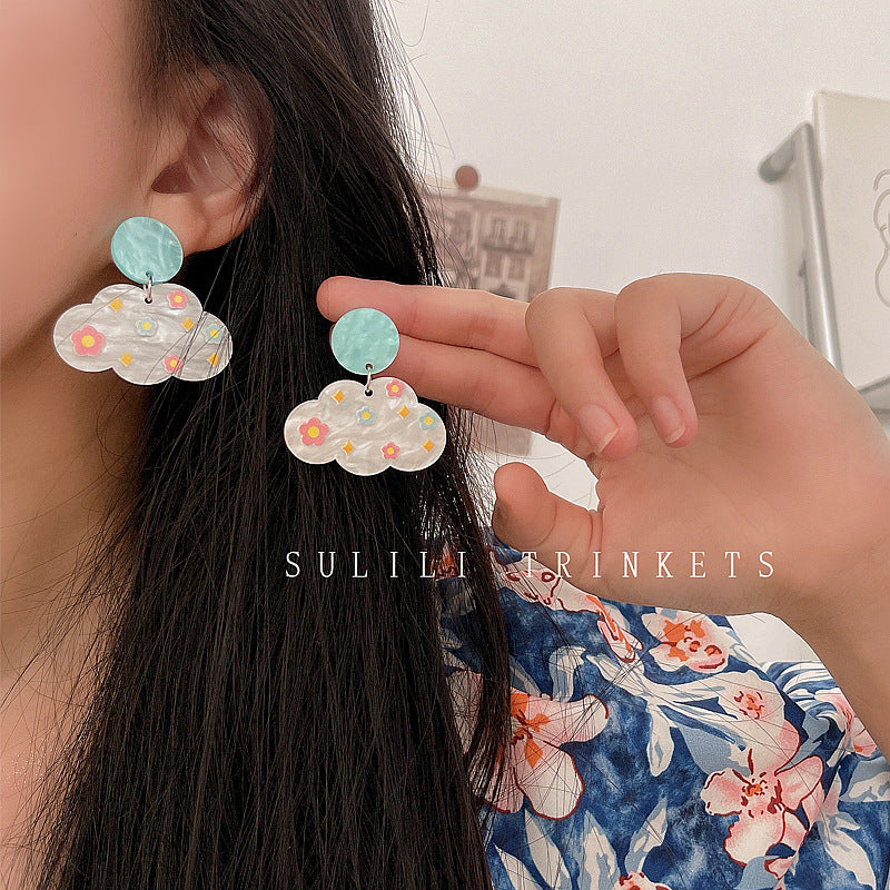 Alloy Colored Flower Earrings MIC-BeiL037