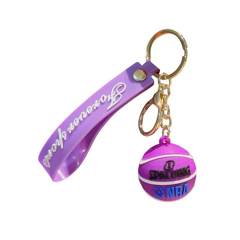 Keychains PVC Hardware Cute Cartoon Basketball (M) MIC-JCai066