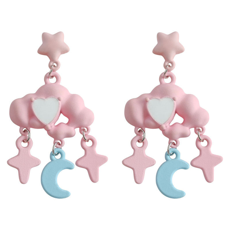 Resin Cloud Love Tassel Earrings (Minimo de Compra 2) MIC-ErY005