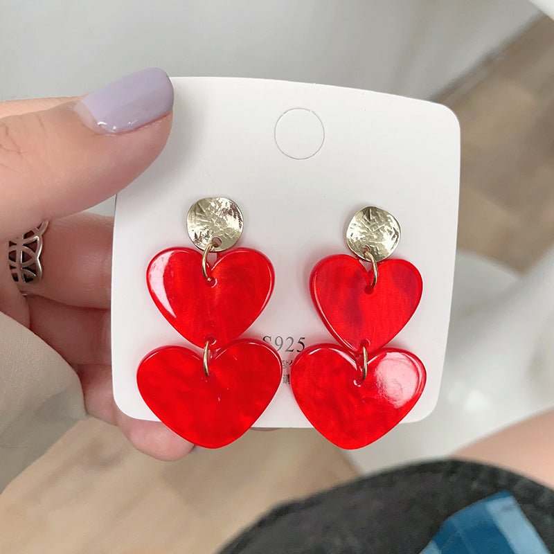 Alloy love versatile niche earrings (Minimo de compra 2) MIC-FuZ017