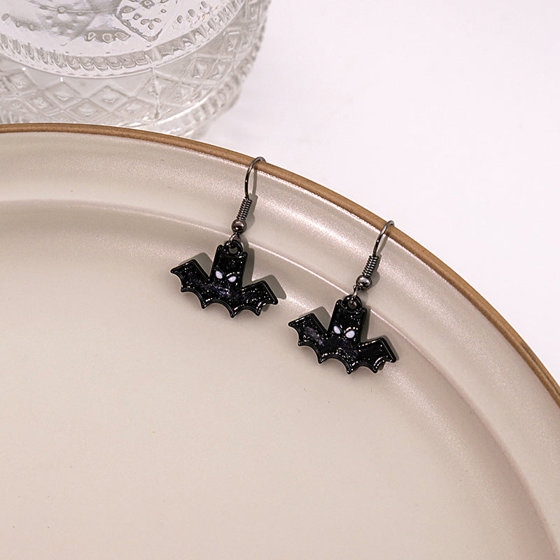 Acrylic Halloween Ghost Spider Earrings MIC-MDD038