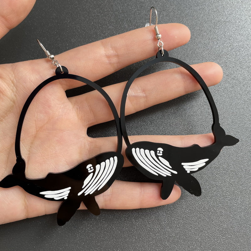 Acrylic Irregular Shaped Personalized Animal Earrings MYA-NingD059