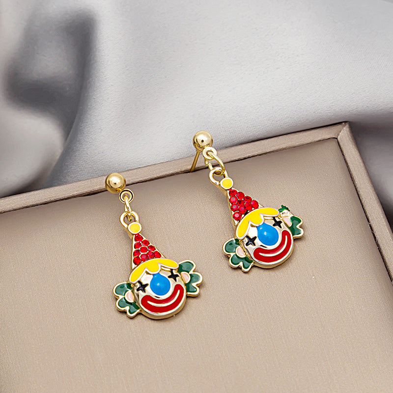 Alloy Joker Circus Earrings (Minimo de Compra 2) MIC-MDD061