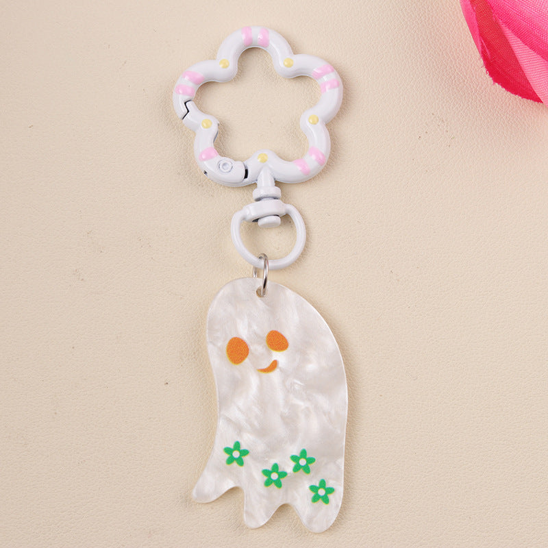 Acrylic Pumpkin Skull keychain MYA-DuA094