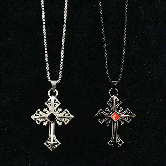 Necklaces Stainless Steel Pattern Hollow Cross Minimo de compra 2 BaiYing007