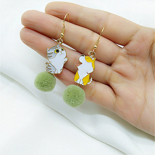 Alloy cartoon animal cute puppy earrings (Minimo de compra 2) MYA-AiM004