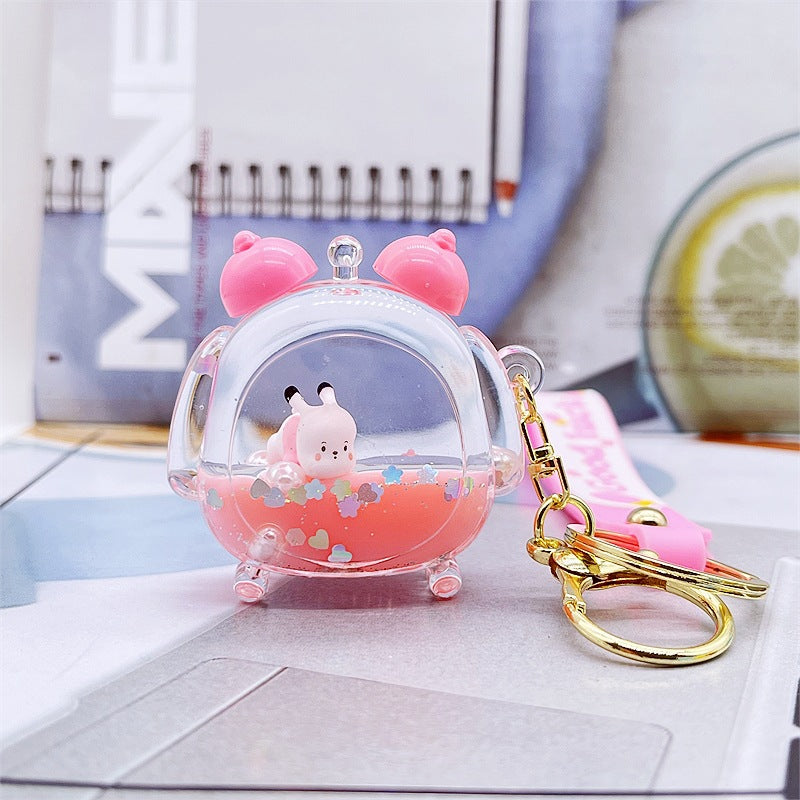 PVC cartoon floating oil keychain MYA-DMF013