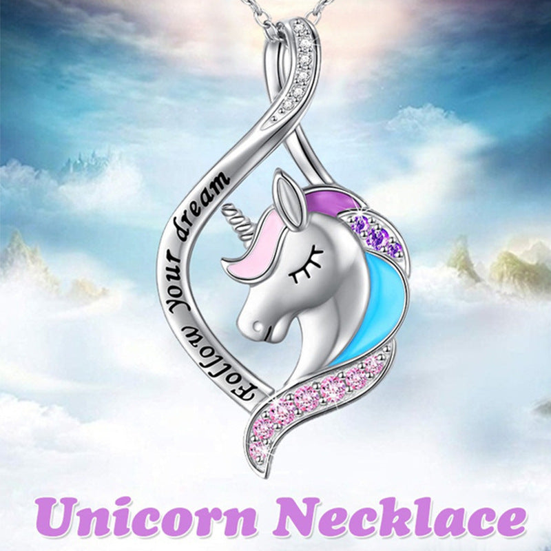 Unicorn necklace Minimum order quantity ≥ 2 MIC-JunZ002