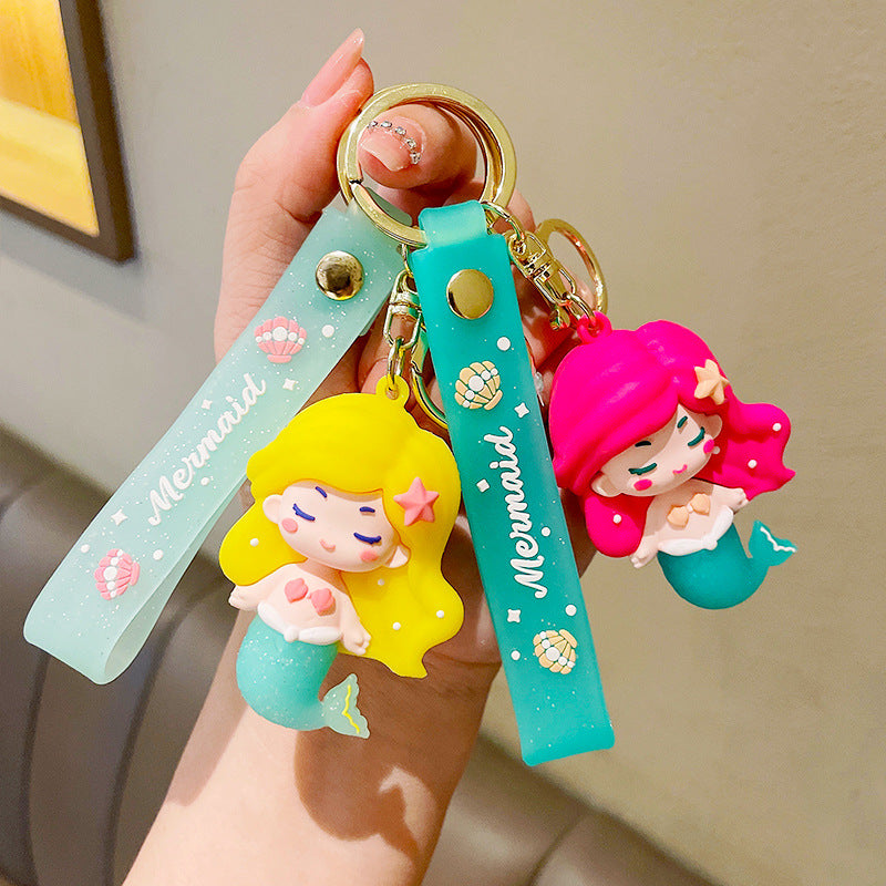 PVC cute mermaid keychain MIC-MLZ016