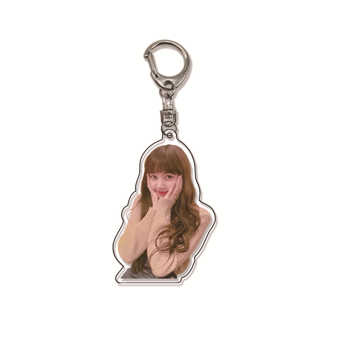 Acrylic pink ink double-sided blackpink keychain (Minimo de Compra 2)  MYA-ManM014