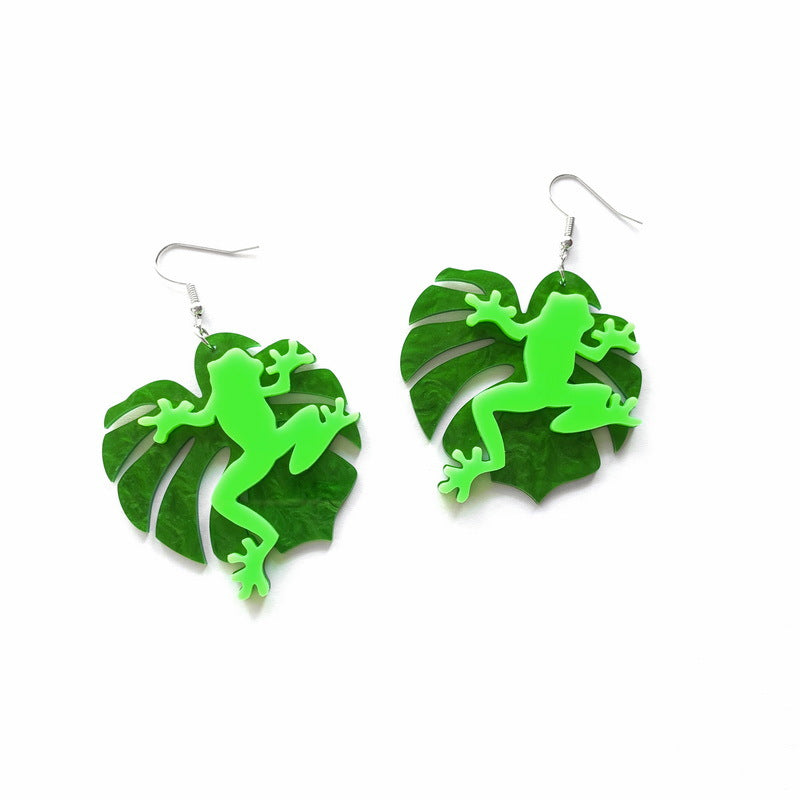 Acrylic Dinosaur Cicada Earrings MYA-XueP084