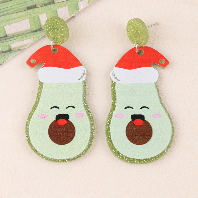 Acrylic Cartoon Christmas Series Earrings MYA-DuA096