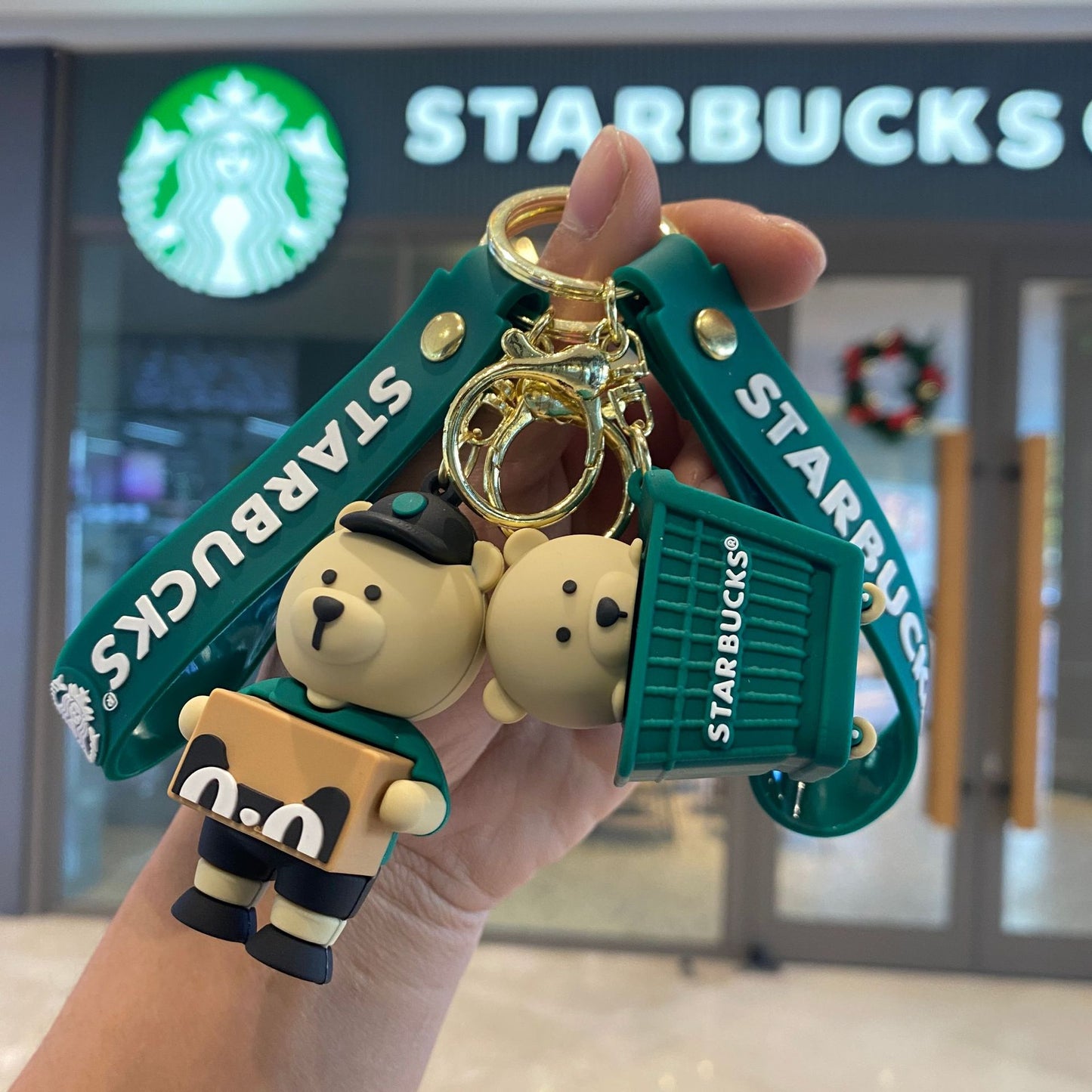 PVC cartoon Starbucks milk tea cup keychain MIC-PengY050