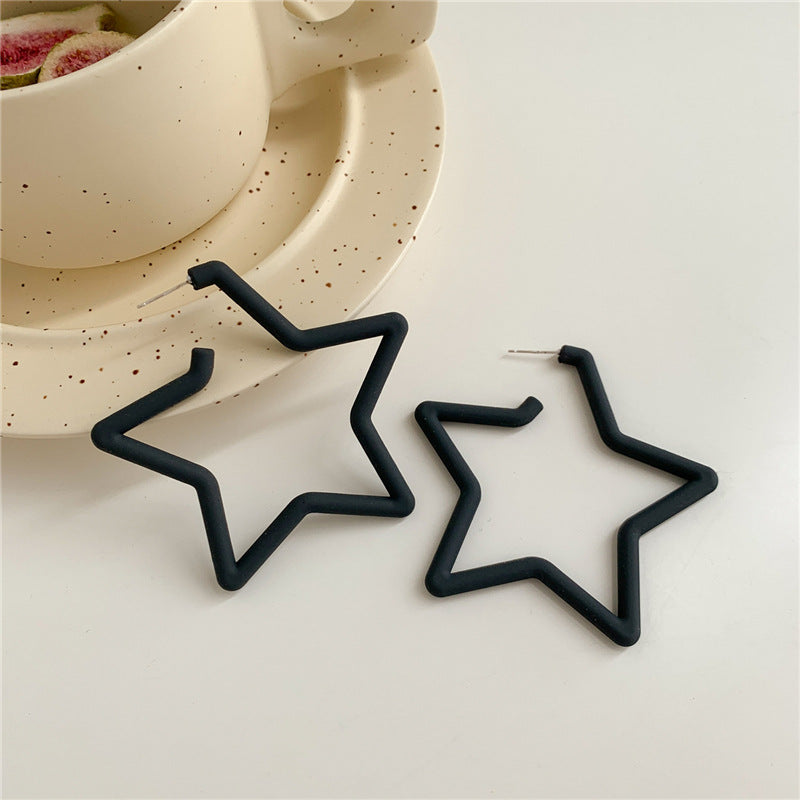 Resin Star Opening Jelly Color Earrings (Minimo de compra 2) MIC-LuoN004