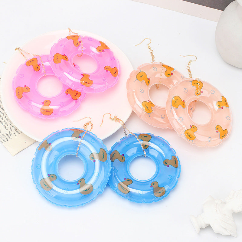 Alloy cartoon swimming ring earrings (Minimo de compra 5) MIC-YiRan010