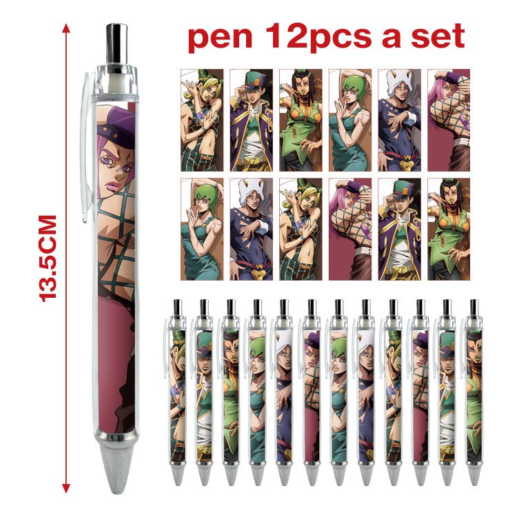 12pcs/pack cartoon character touch neutral pen ManC002