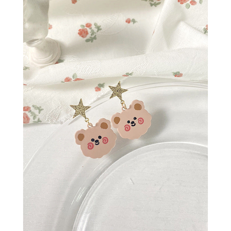 Alloy cartoon bear earrings (Minimo de Compra 2) MYA-SBL003