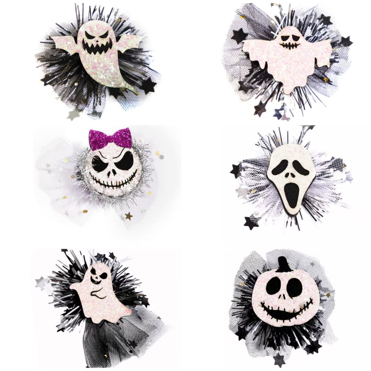 Plastic Halloween Ghost Hairpin (Minimo de Compra 2) MIC-TanC004