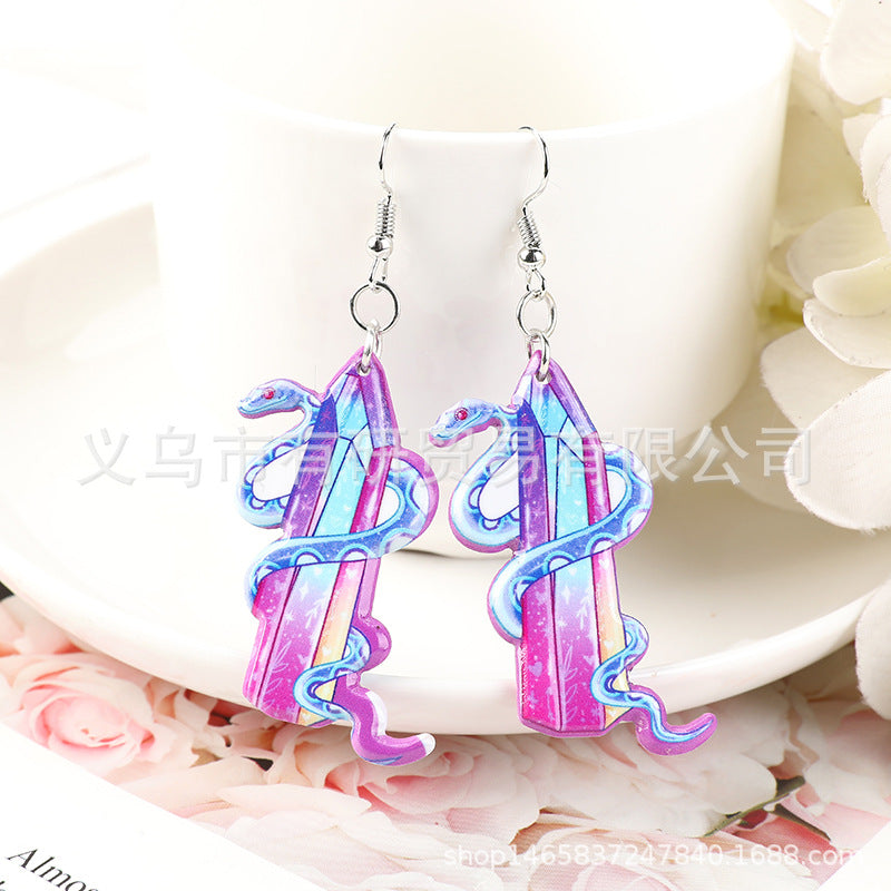 Resin skull coffin plate earrings (Minimo de Compra 2) MIC-YouY007