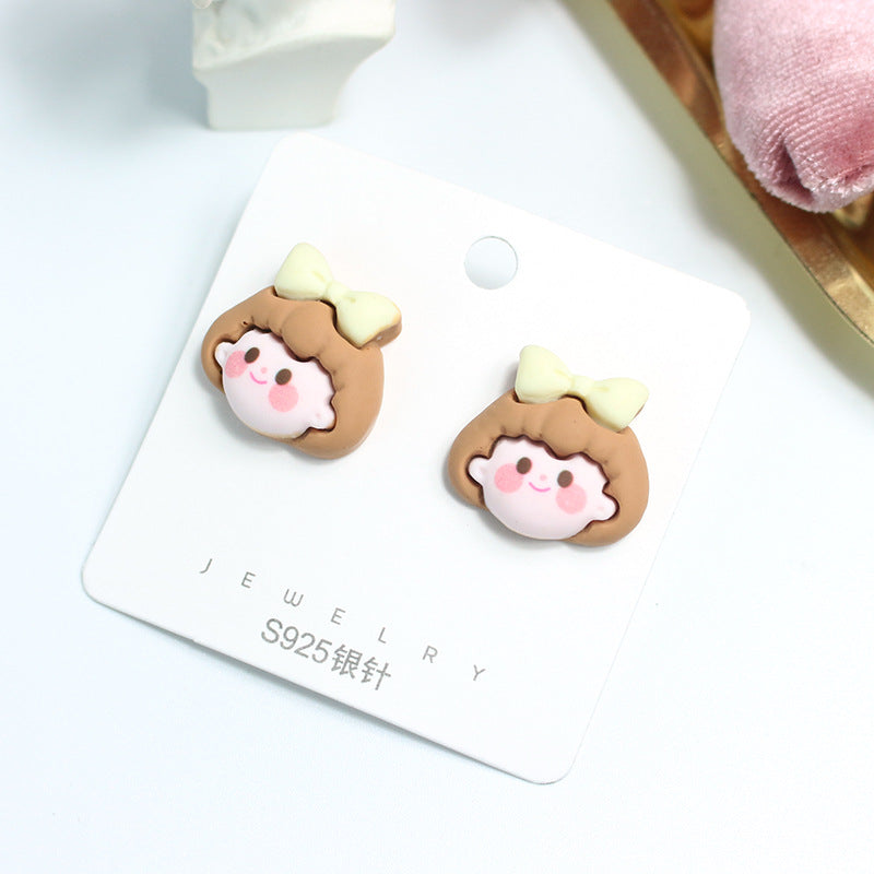 Acrylic cute cartoon earrings  (Minimo de Compra 2) MYA-PingH031