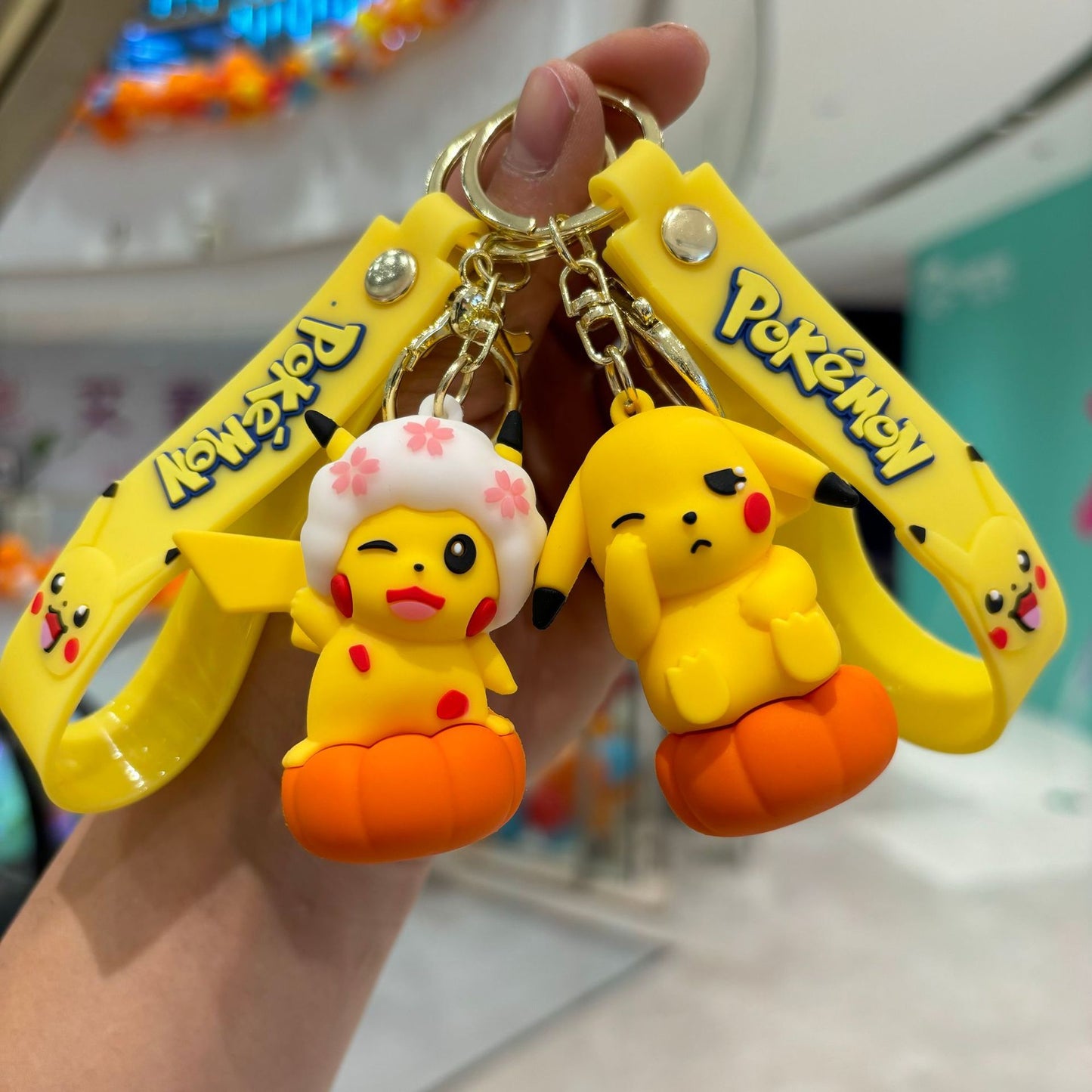 PVC cartoon pumpkin skin kachu keychain MIC-PengY051