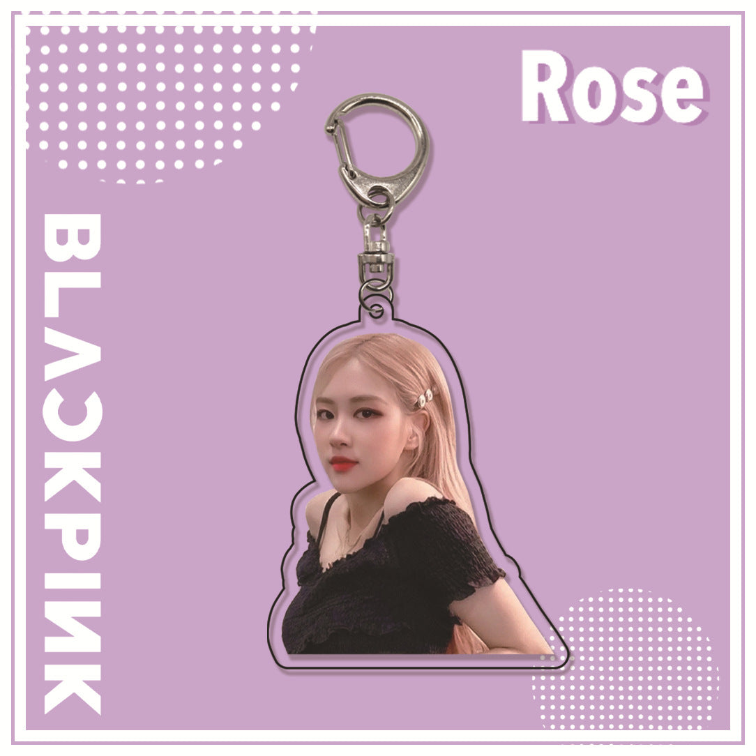 Acrylic pink ink double-sided blackpink keychain (Minimo de Compra 2)  MYA-ManM010