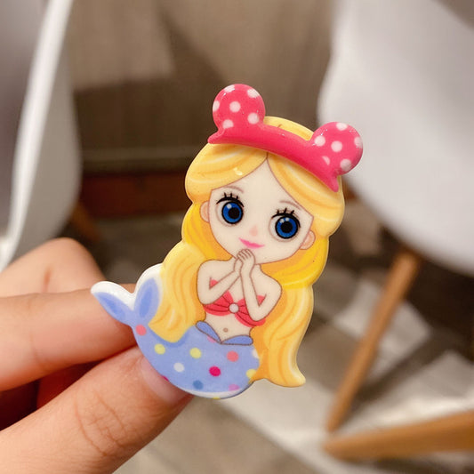 Acrylic cartoon cute hair clip 10PCS MIC-RuoT006