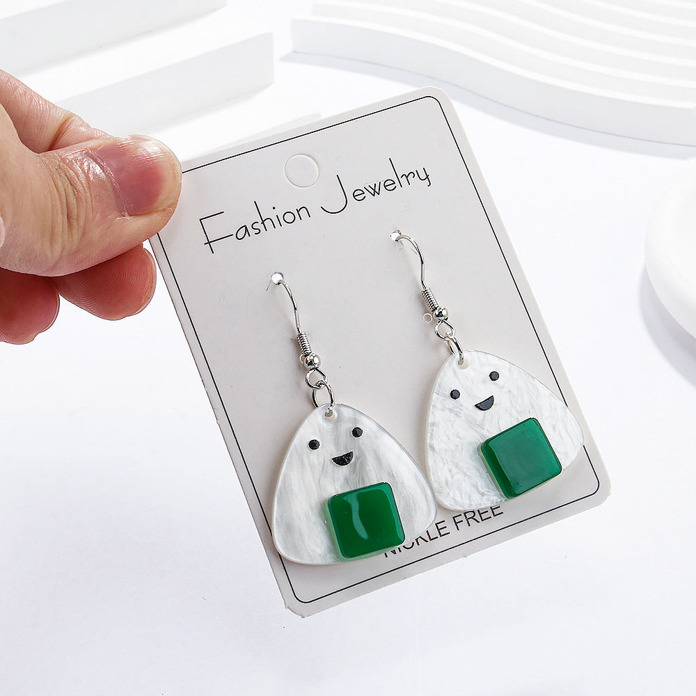 Acrylic Rice and vegetable roll earrings (Minimo de compra 2) MIC-ManT019