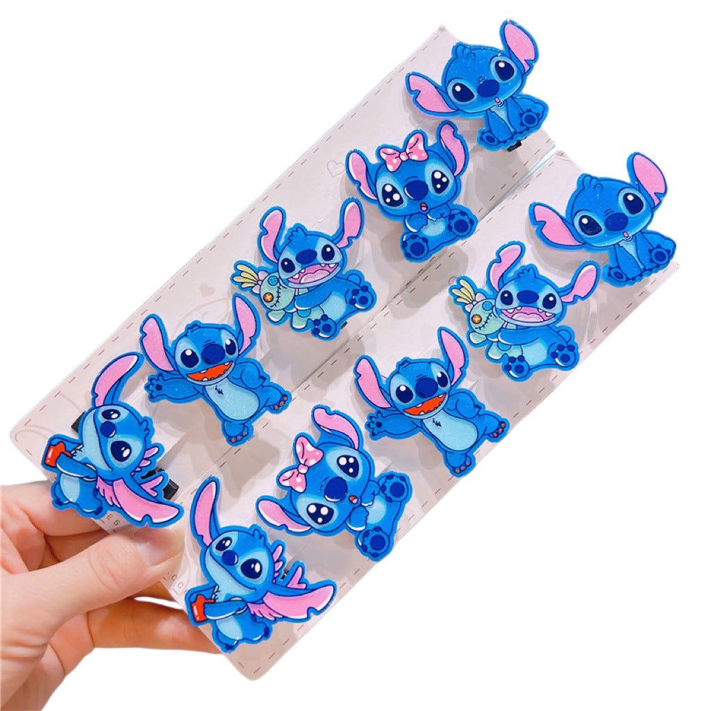 Acrylic cartoon cute hair clip 10PCS MIC-RuoT012