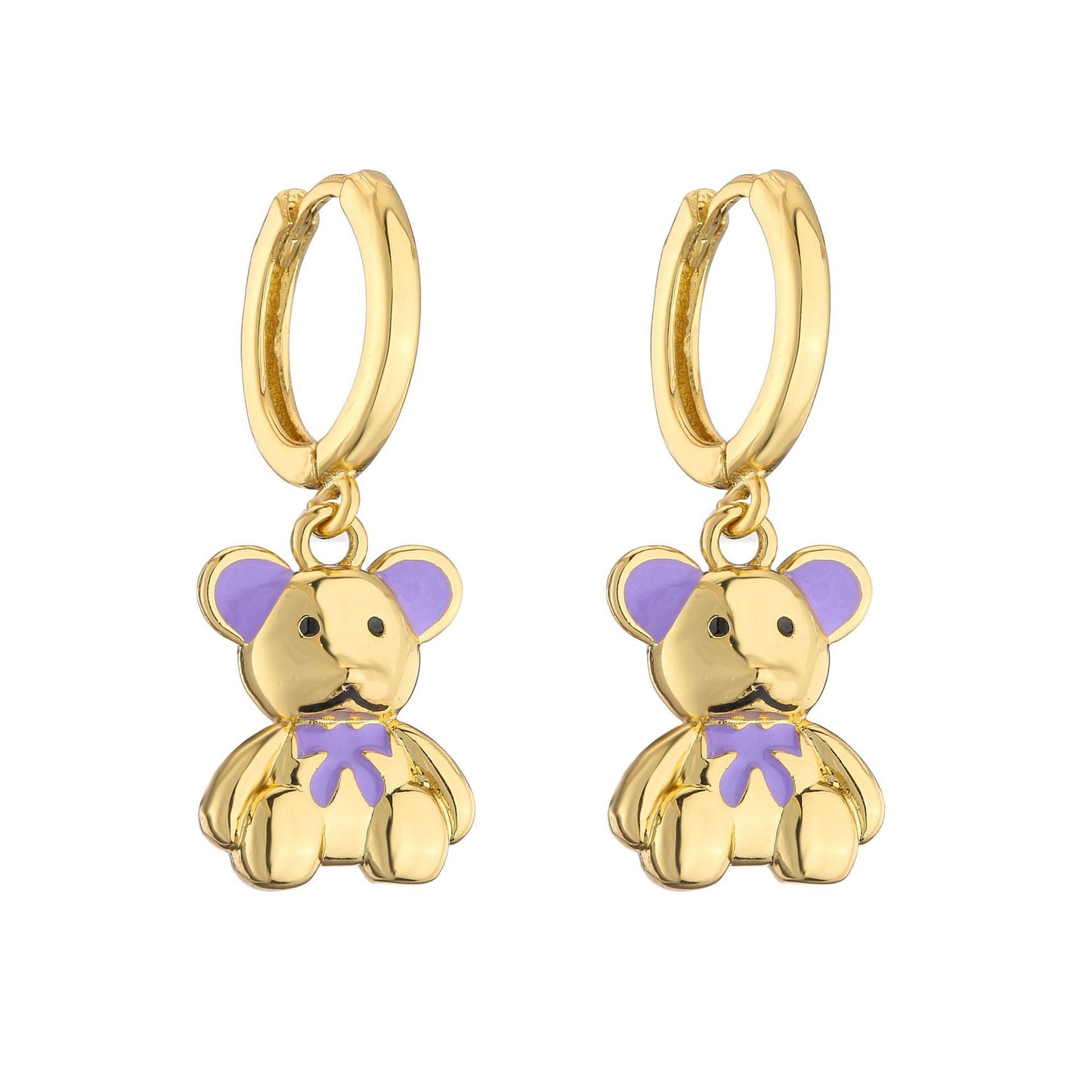 Alloy Peach Blossom Oil Elephant Earrings (Minimo de Compra 2) MIC-JuC027