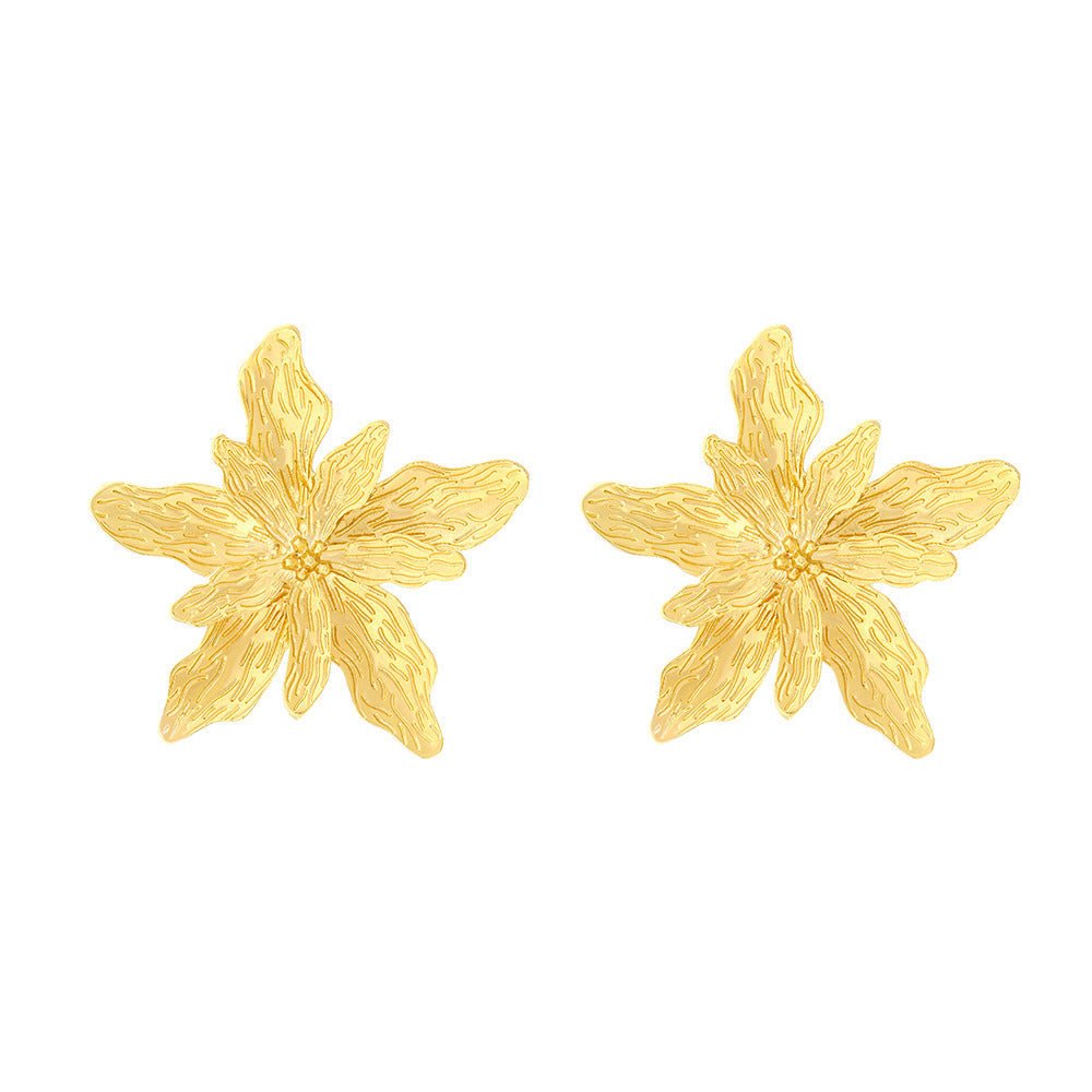 Alloy floral earrings MYA-ManY072