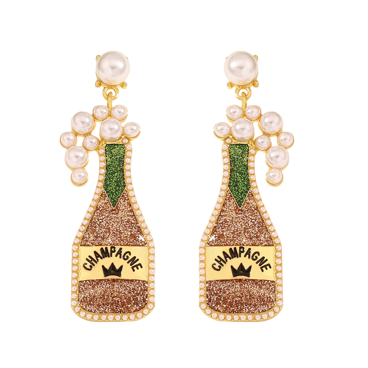 Alloy Cute Wine Bottle Earrings MIC-YueL013