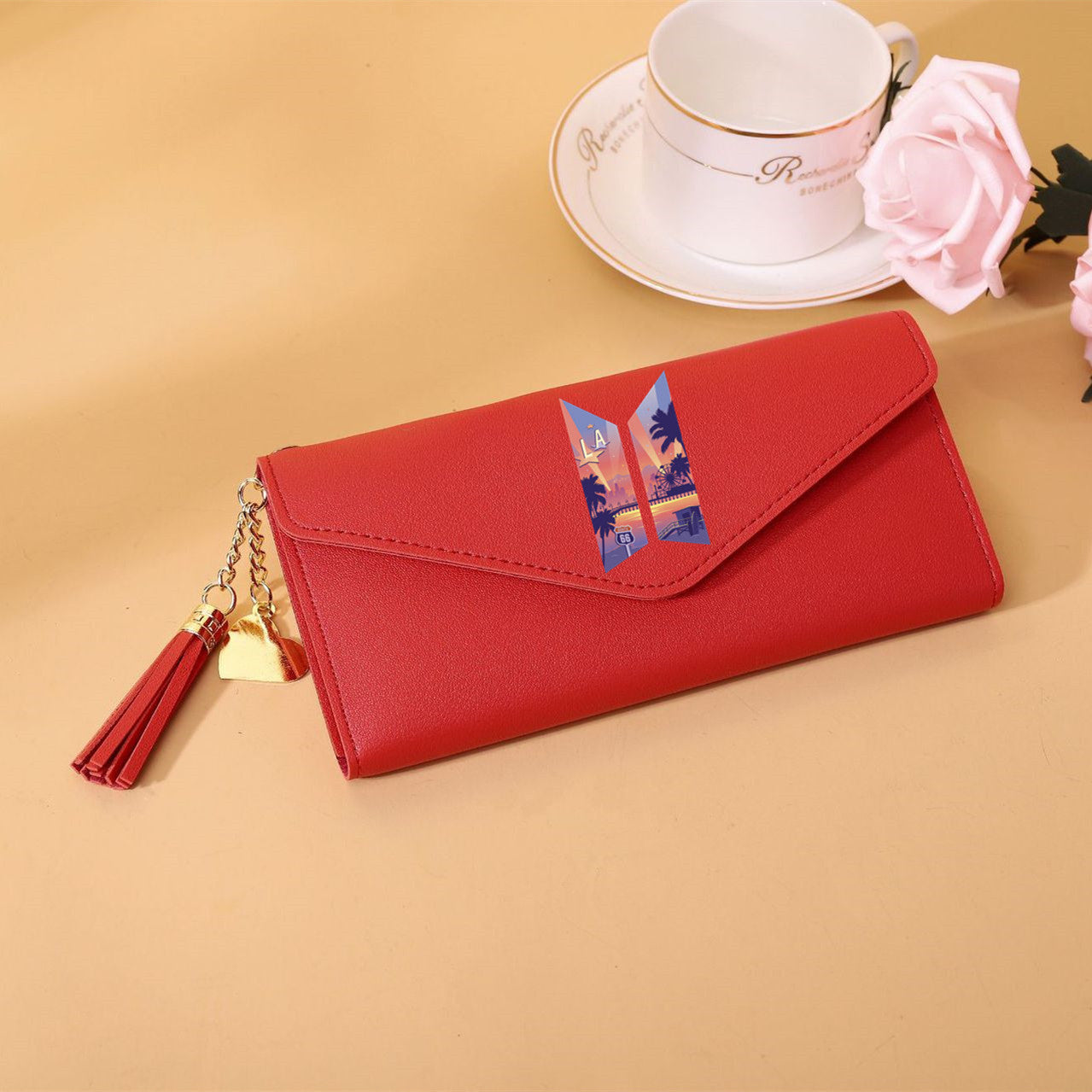 PU CITY series card bag tassel long wallet MIC-XingY014