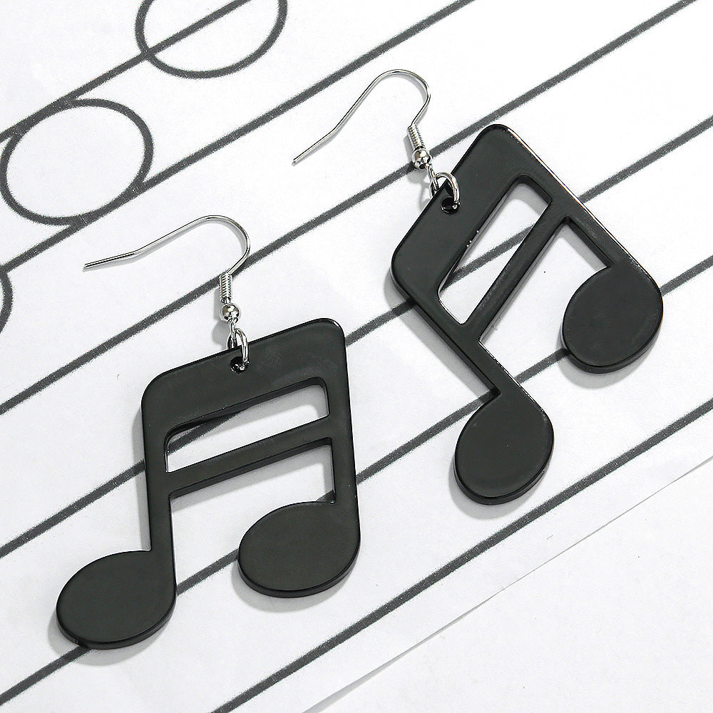 Acrylic Colorful Music Symbol Earrings (Minimo de compra 2) MIC-ManT023