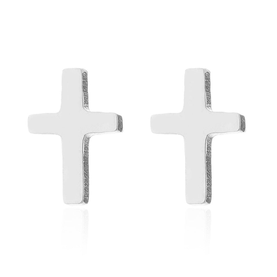 Stainless Steel Cross Earrings SS011