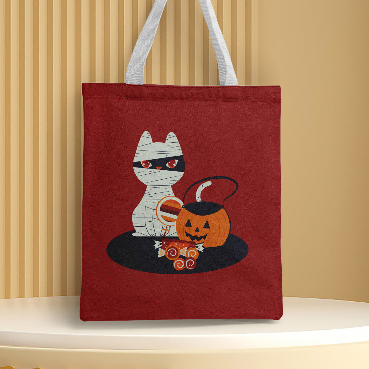 Polyester Halloween canvas shoulder bag (Minimo de Compra 2) MYA-QB007