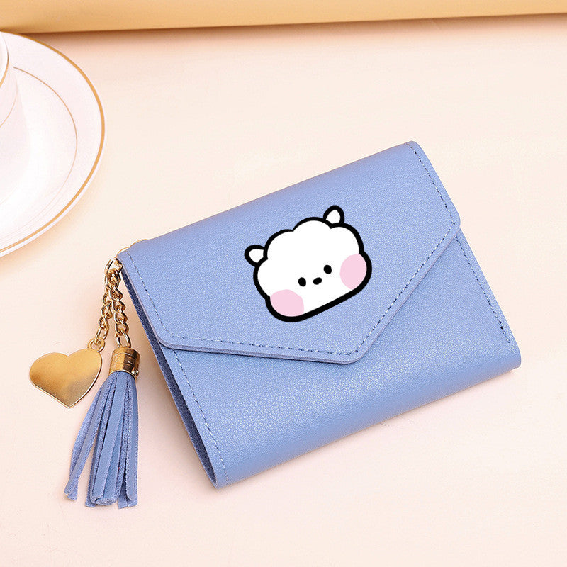 PU card bag tassel short wallet MIC-XingY016