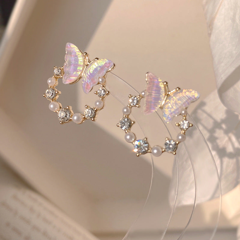 Alloy Fresh Butterfly Earrings MIC-HuaY005