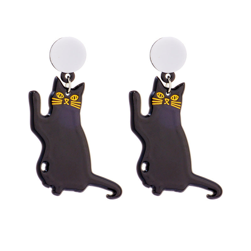 Acrylic Animal Cat Earrings MYA-XiY006