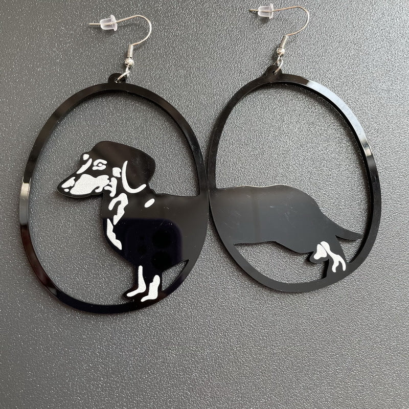 Acrylic Irregular Shaped Personalized Animal Earrings MYA-NingD059