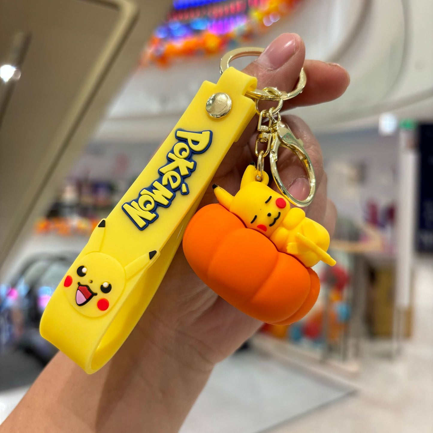 PVC cartoon pumpkin skin kachu keychain MIC-PengY051