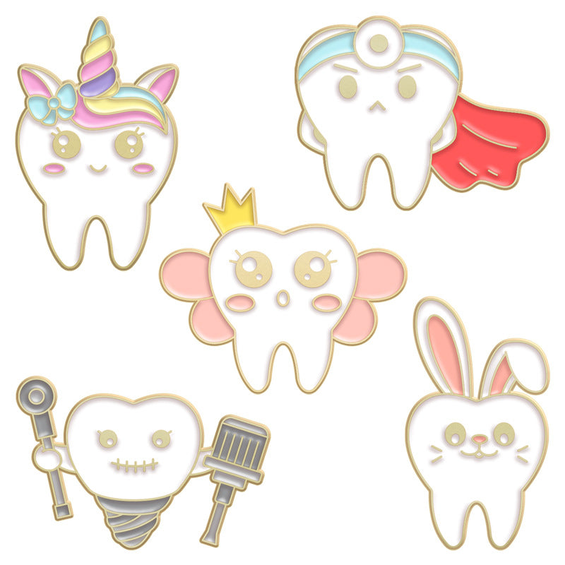 Alloy teeth protection series brooch (Minimo de Compra 2) MIC-QinS006