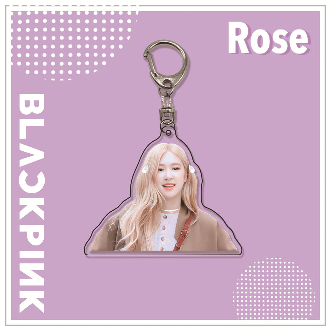 Acrylic pink ink double-sided blackpink keychain (Minimo de Compra 2)  MYA-ManM010