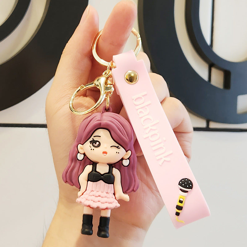 PVC New Cartoon BLACKPINK Keychain MIC-ZhuoJ004