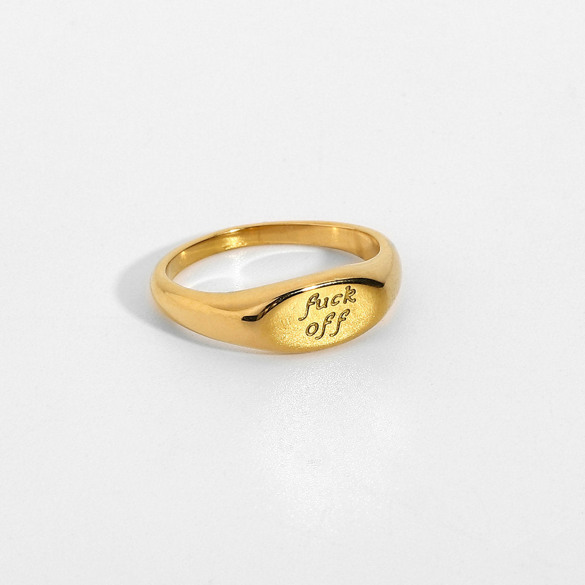 stainless steel gold plated ring MIC-JieD004