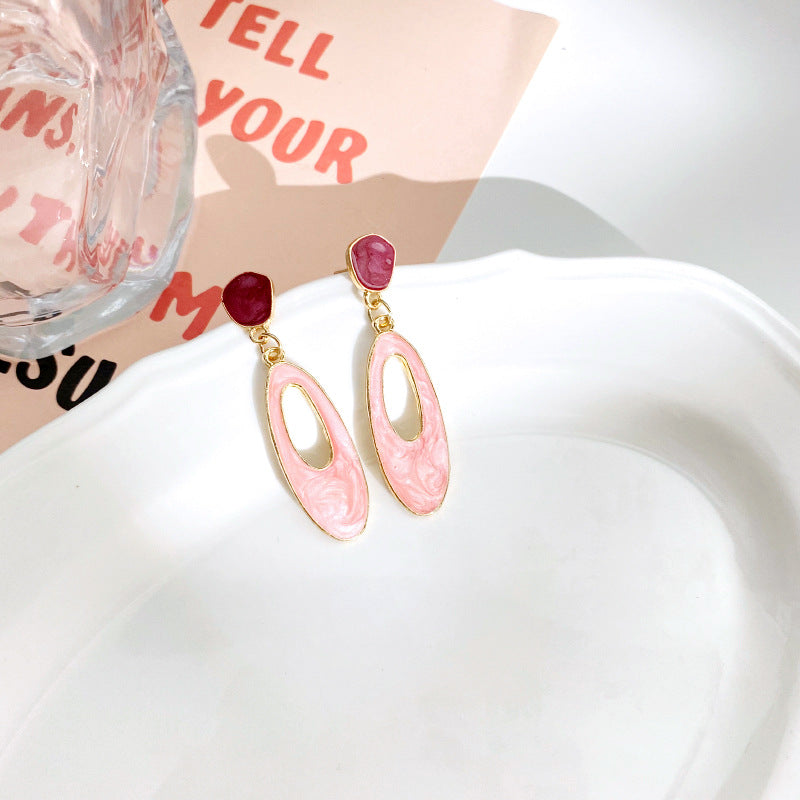 Alloy New Pink Tassel Earrings MIC-LvG008