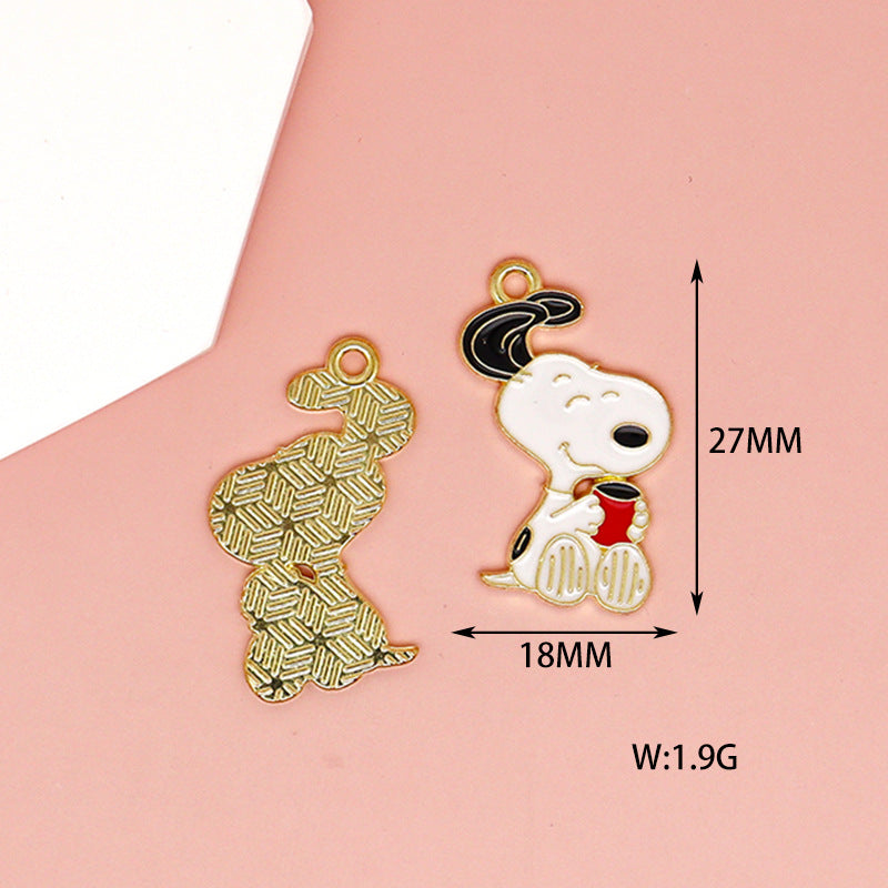 Alloy cartoon Snoopy pendant (Minimo de Compra 10) MIC-JingX018