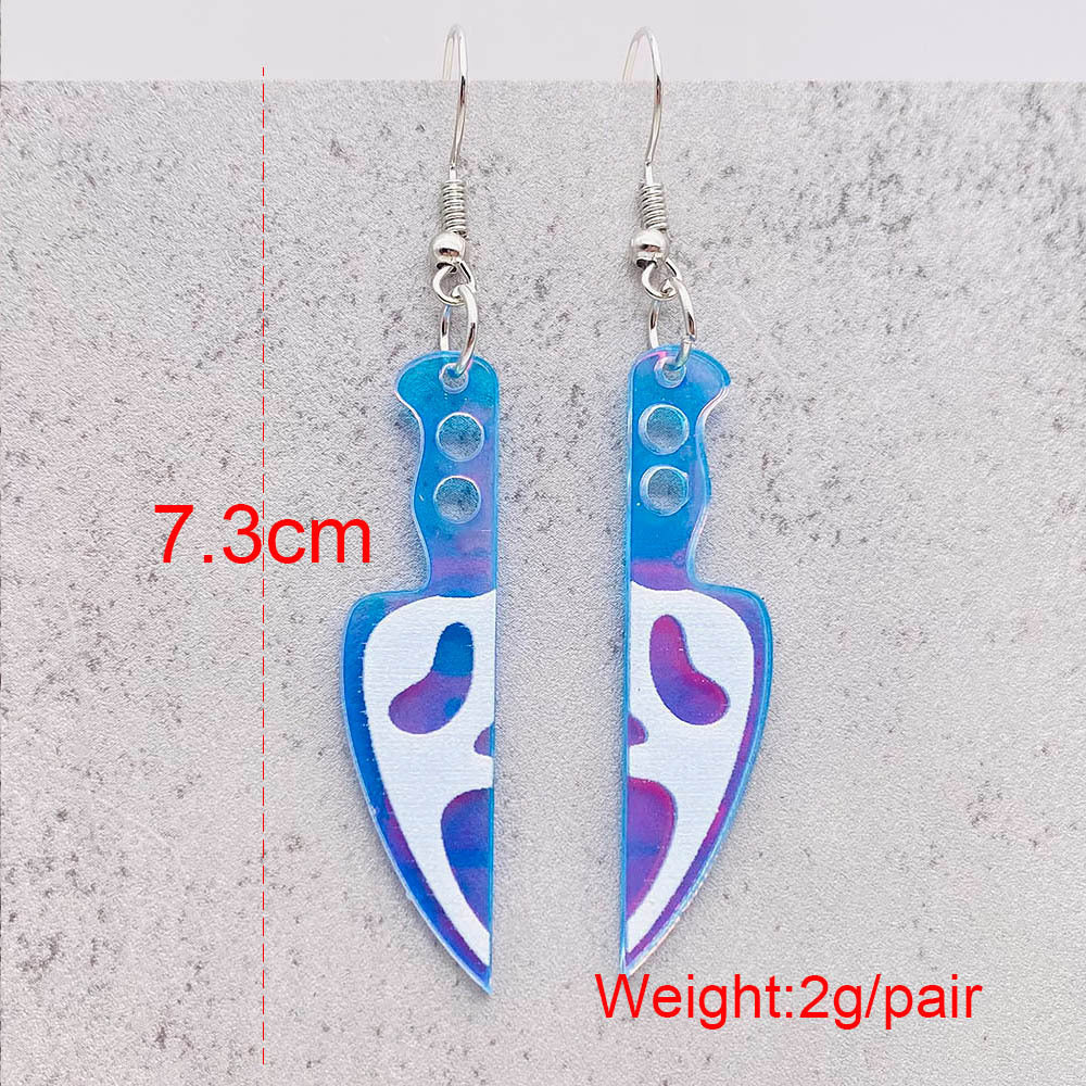 Acrylic Halloween Knife Earnails (Minimo de Compra 2) MIC-ChenY026